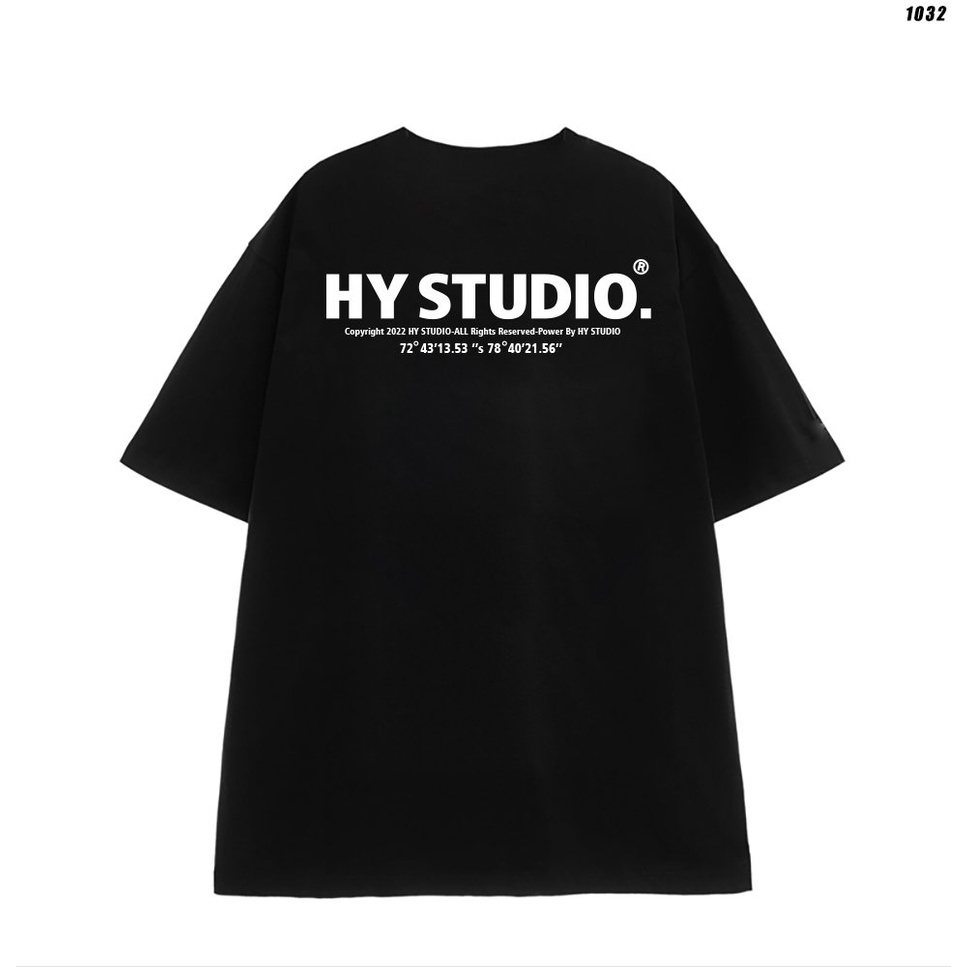 Áo phông tay lỡ nam nữ form rộng HY Studio the basic 1032