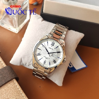 Đồng hồ nam casio 💖freeship💖 đồng hồ casio mtp-1384d-7a2vdf dây kim loại mặt trắng kim xanh