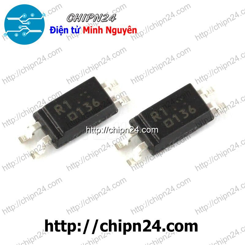 [2 CON] IC PS2801-1 SOP-4 (SMD Dán) (Transistor Output Optocouplers PS2801 2801 50mA 80V)