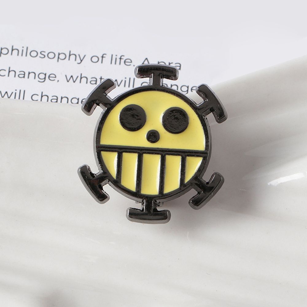 Ghim cài áo kim loại tráng men trang trí hình hoạt hình One Piece dễ thương mới