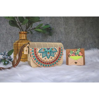 Túi Gỗ họa tiết Vintage