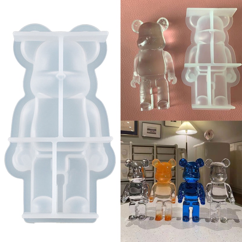 Sa Khuôn Silicon Làm Đồ Trang Sức Hình Gấu Violent 3D Độc Đáo