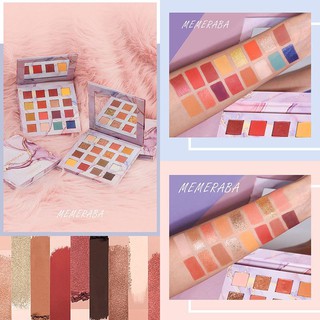 Phấn Mắt 16 Ô Màu Tone Cam Đào Star Fireworks Eyeshadow Palette MEMERABA No.MB004