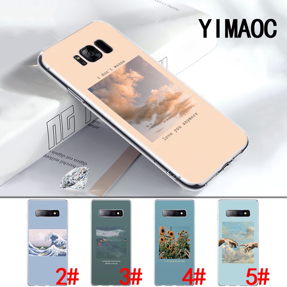 Ốp điện thoại TPU mềm họa tiết lời bài hát 61C cho Samsung S7 Edge S8 S9 S10 Plus S10E 61C