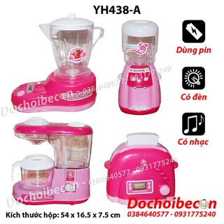 Hộp đồ chơi bếp 4 món yh438-a - dùng pin, có đèn, âm thanh