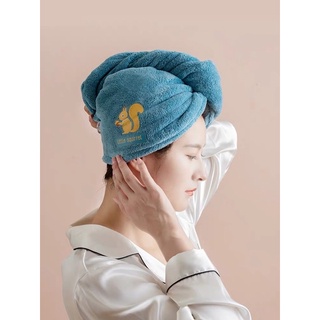 Mũ lông cừu khô san hô mũ phụ nữ dày dặn mũ nhanh khô siêu thấm khăn tắm - ảnh sản phẩm 6