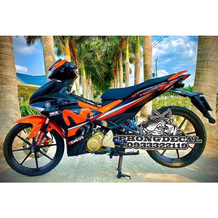 Tem Rời Ex 150 Movisrar Đen Cam Bóng