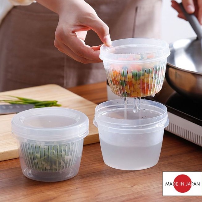 Hộp đựng thực phẩm 2 lớp trong lò vi sóng Nakaya 1,1L Nhật Bản