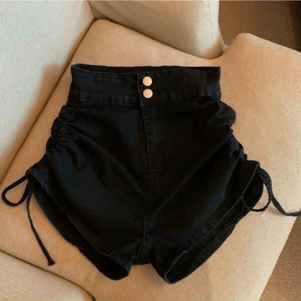 QUẦN SHORT JEAN RÚT DÂY HAI BÊN SIÊU KUTE, QUẦN ĐÙI NỮ