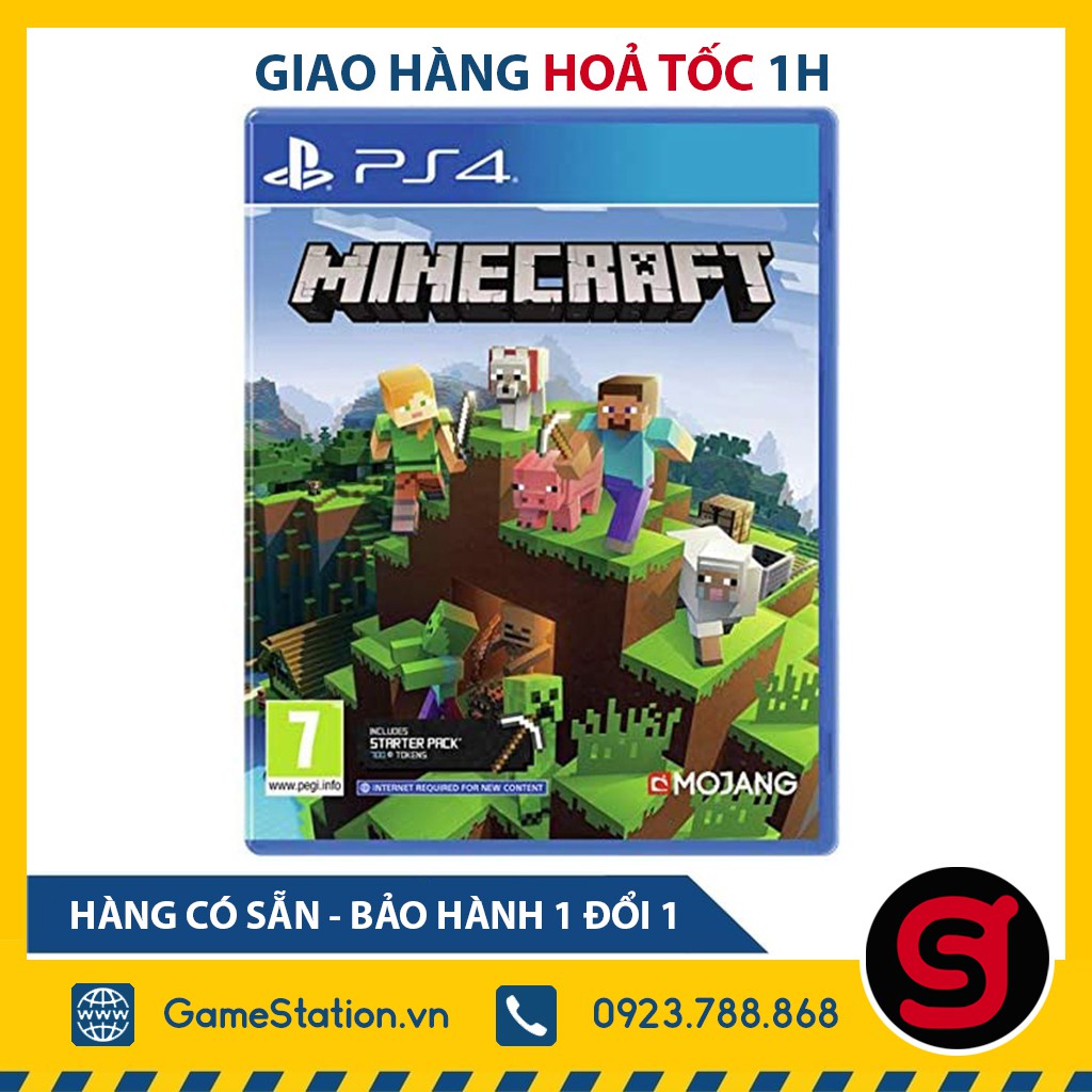 [Freeship toàn quốc từ 50k] Đĩa Game PS4: Minecraft Starter Collection