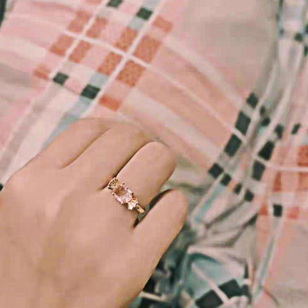 Nhẫn Hở Mạ Đồng Y2K Họa Tiết Kẹo Hồng VANES1 Độc Đáo Sáng Tạo