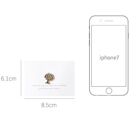 Thiệp Chúc Mừng Mini Đính Charm Sắt Phong Cách Retro