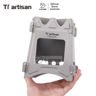 Bếp củi dã ngoại gấp gọn Titanium siêu gọn nhẹ Ti artisan
