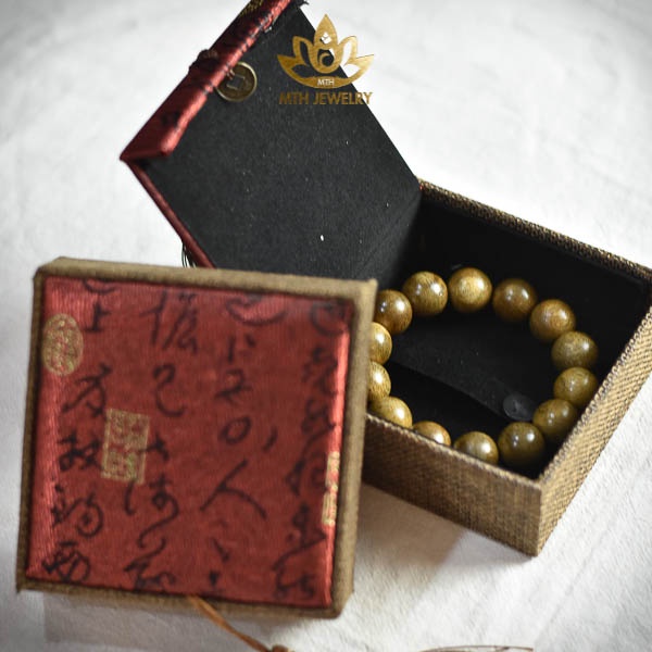 Vòng Tay Trầm Hương MTH JEWELRY Hạt Tròn Đơn size 12mm Trầm Tốc Việt Tự Nhiên - Mùi Dịu Nhẹ | Mộc Trầm Hương
