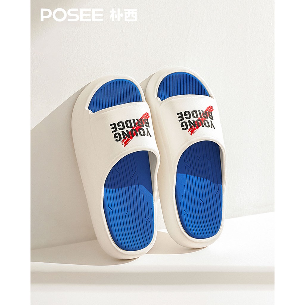 Dép Quai Ngang Posee In Họa Tiết Phong Cách Đơn Giản Thường Ngày Cho Nam NữPS5706