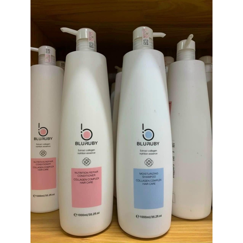 Cặp dầu gội xả huyết thanh dưỡng tóc BLURUBY 1000ml