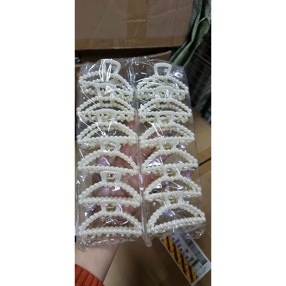 Kẹp tóc càng cua đính hạt ngọc  thời trang Hàn Quốc
