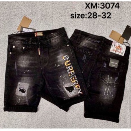 Quần short jean nam DSQ xám rách in BBR chất bò vải dày fỏm đẹp co dãn tốt cao cấp tara_shop96