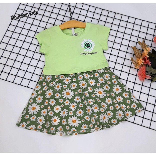 Dobikids- [SALE LẺ SIZE ] Váy Bé Gái Trendy Hoa Cúc siêu xinh từ 10-35kg