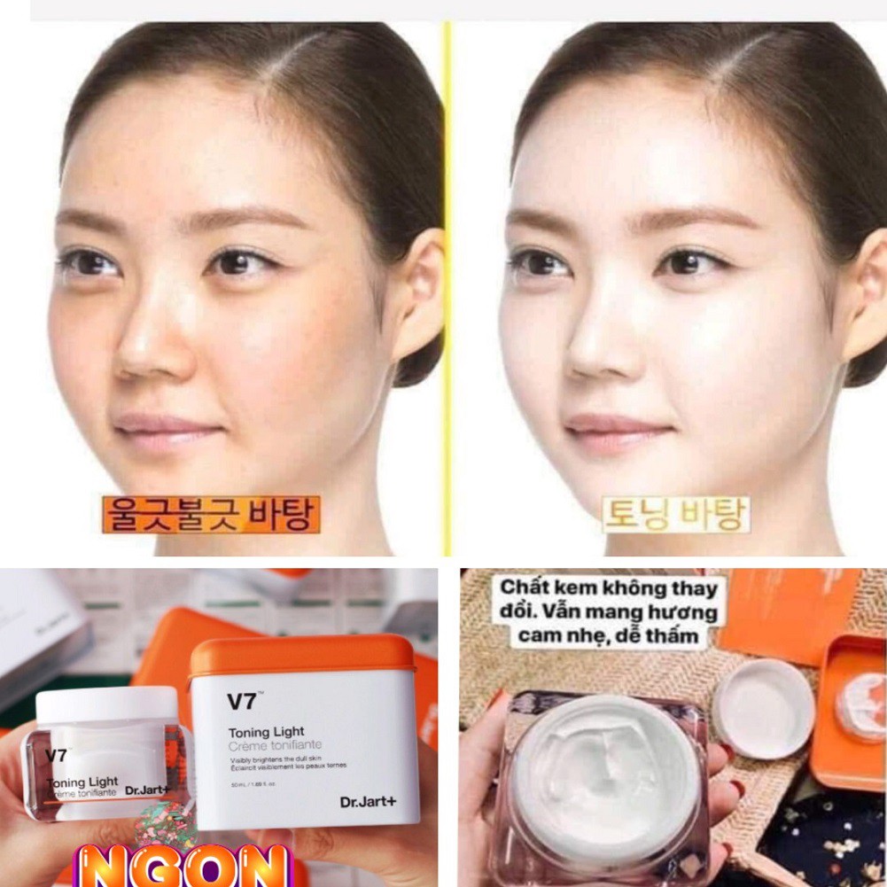 Kem dưỡng trắng da V7 Toning light Dr Jart 50ml (Fake đền gấp 10 lần giá trị)