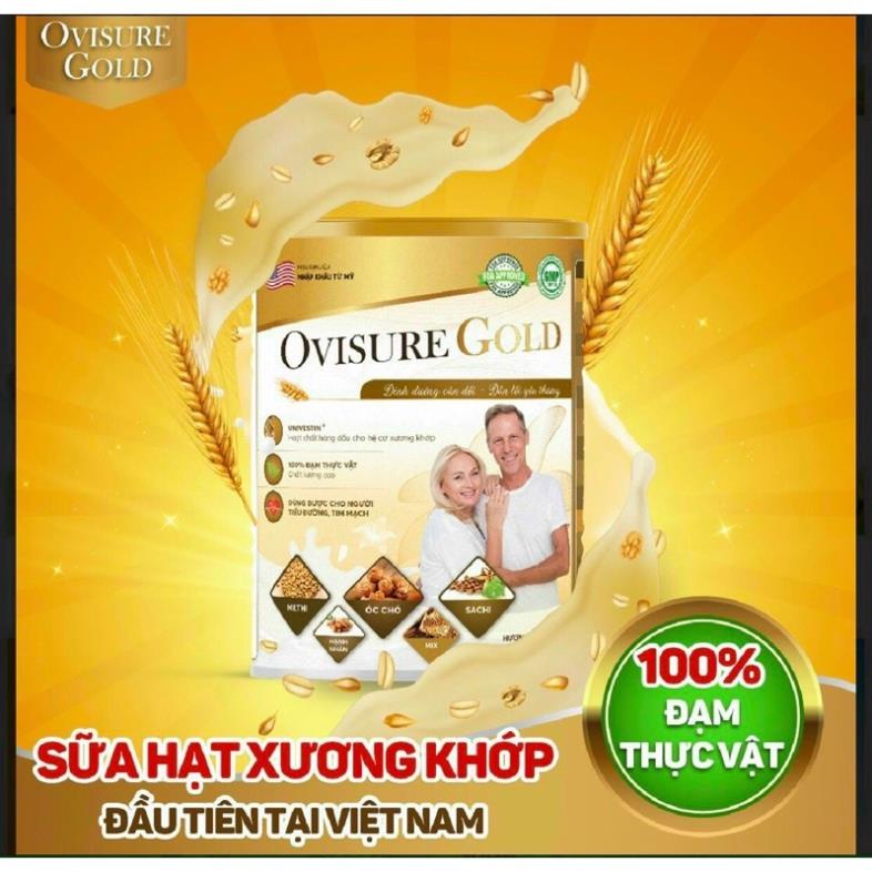 Sữa hạt xương khớp Ovisure Gold giúp xương chắc khỏe lon 650g chính hãng