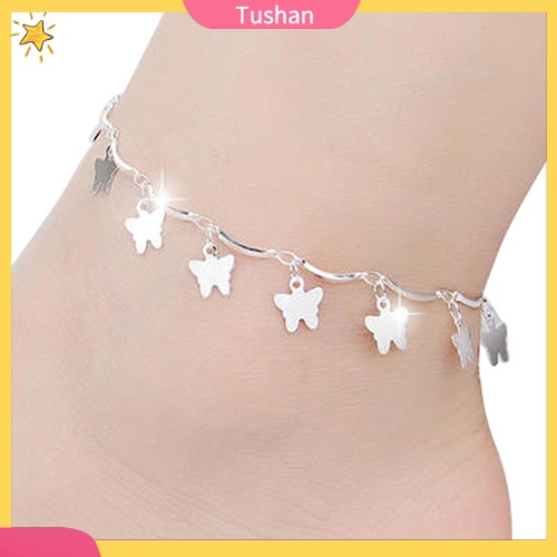 Lắc chân mạ bạc đính chuông xinh xắn