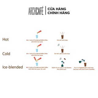 Cà Phê Sữa Đặc Archcafé (hộp 12 gói x 18g)