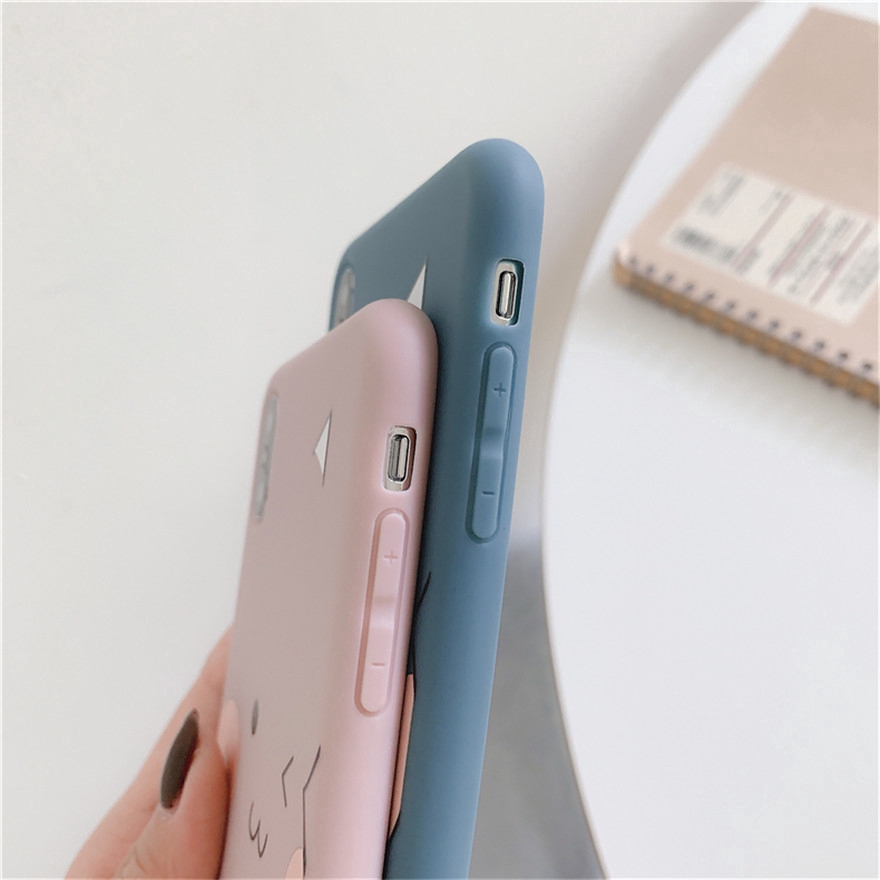 Ốp điện thoại silicone mềm in hình hoạt hình bảo vệ toàn phần cho iPhone SE 2020 11 Pro X Xr XS MAX 7 8 6 6s +