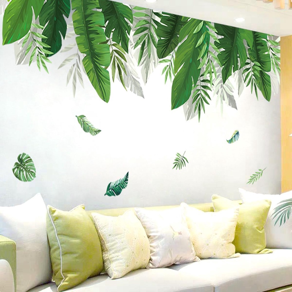 HARRIETT Sticker Dán Tường Tự Dính Họa Tiết Mưa Mùa Hè Trang Trí Phòng Khách Có Thể Tháo Gỡ
