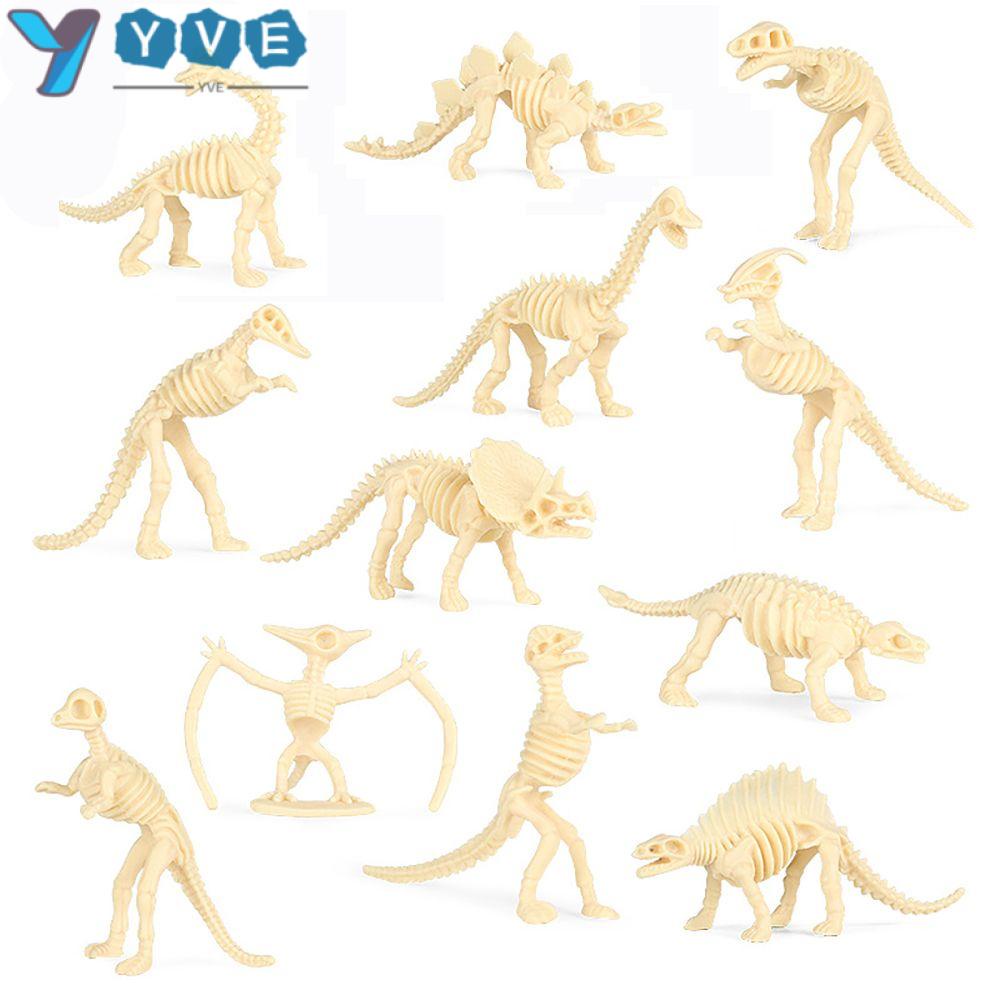 Bộ 12 Mô Hình Hóa Thạch Khủng Long Đồ Chơi Giáo Dục Sớm Cho Bé