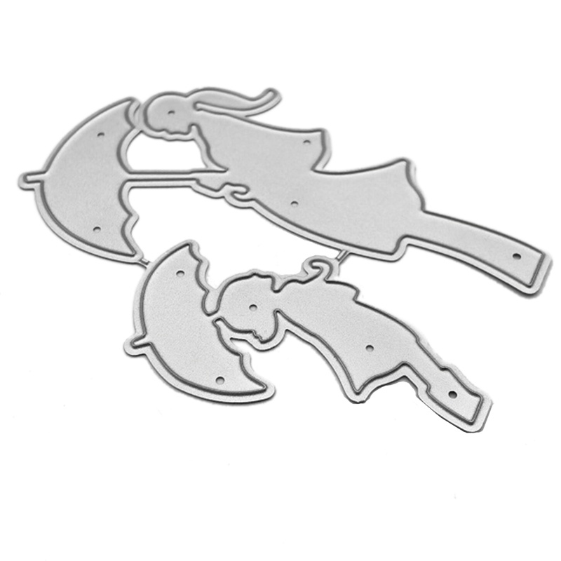 Khuôn Cắt Giấy Kim Loại Hình Mẹ Và Con Gái Xinh Xắn