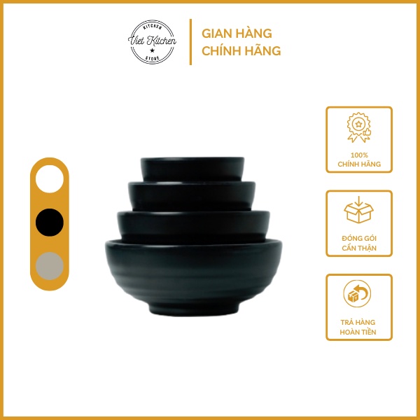 Tô Đựng Phở Ăn Cơm To Fataco VietKitchen Tô Phở To Chất Liệu Melamine Nhám Chịu Nhiệt Tốt Phong Cách Hàn Nhật