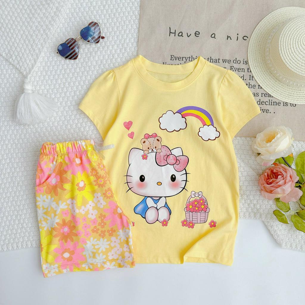Bộ thun ngắn Bigbaby chất thun cotton mềm mát quần có túi họa tiết disney nhiều mẫu cho bé 17-48kg