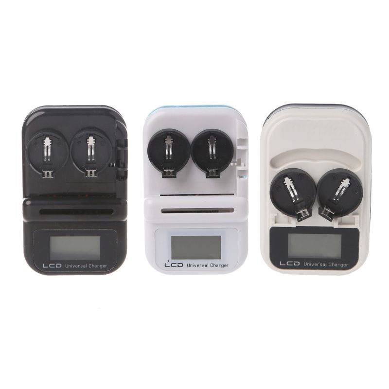 Bộ Sạc Pin Alli 2 Khe LIR2032 Màn Hình LCD Kỹ Thuật Số Cổng USB Phích Cắm US