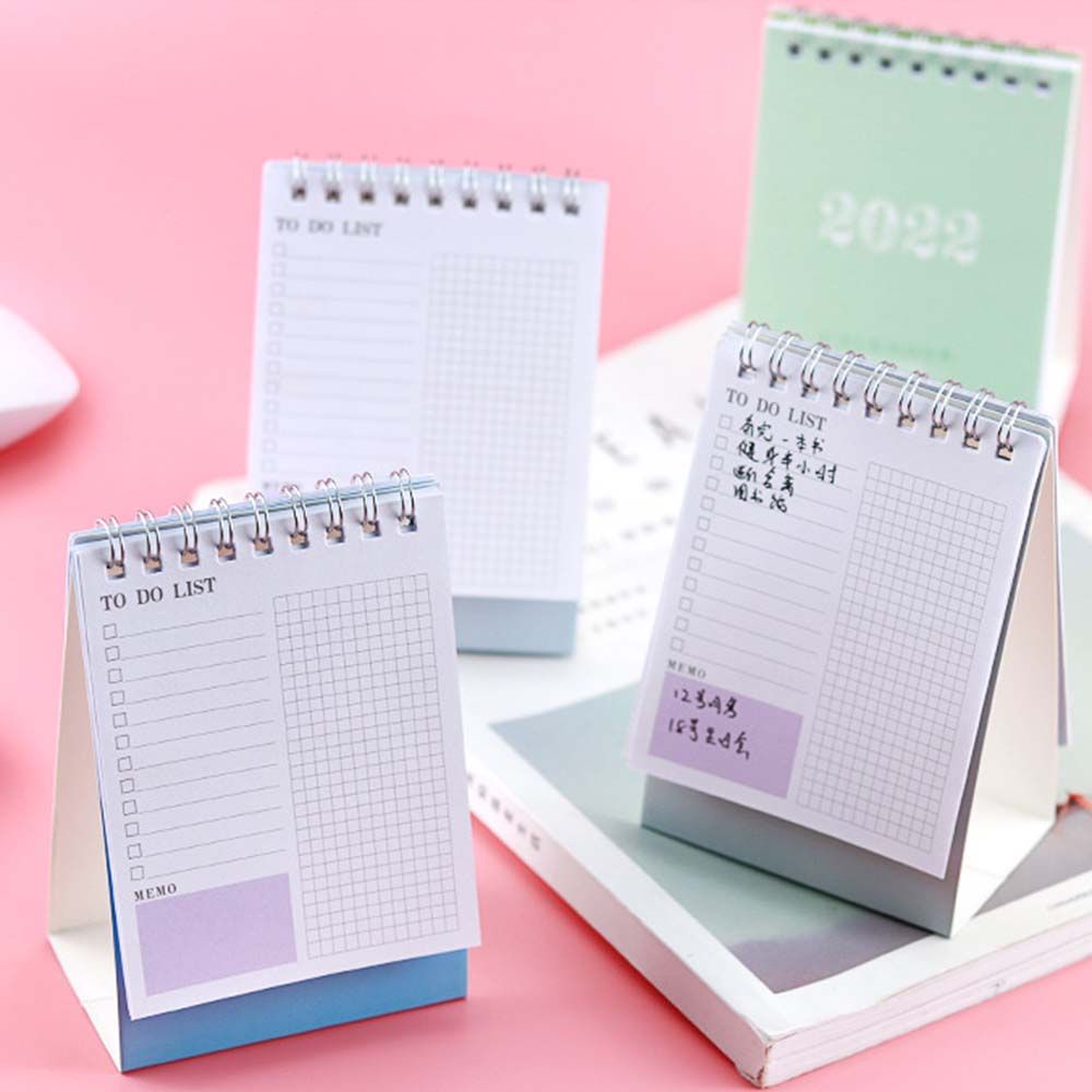 Lịch để bàn 2022 mini màu kẹo dễ thương