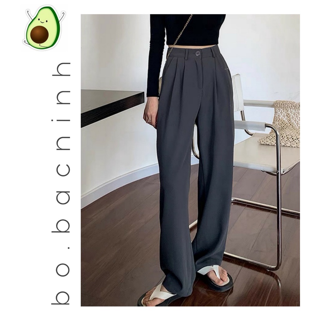 Quần ống rộng cạp cao Ulzzang phong cách hàn quốc