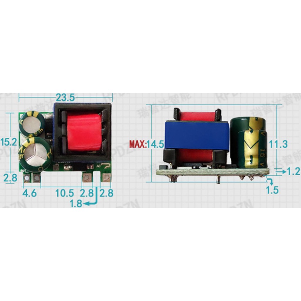 Module nguồn hạ áp mini 220v-12V 300mA