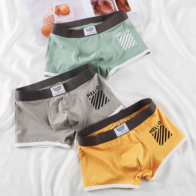 Quần Lót Boxer Màu Trơn In Hình Nhân Vật Nam