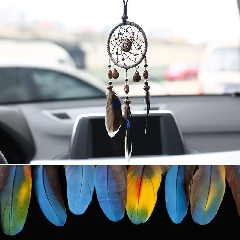 Dreamcatcher đính lông vũ đẹp mắt trang trí nội thất