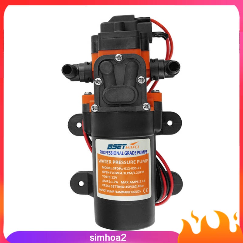 Máy bơm áp suất nước 12v 4.3L/min 1.2GPM 35 PSI | BigBuy360 - bigbuy360.vn