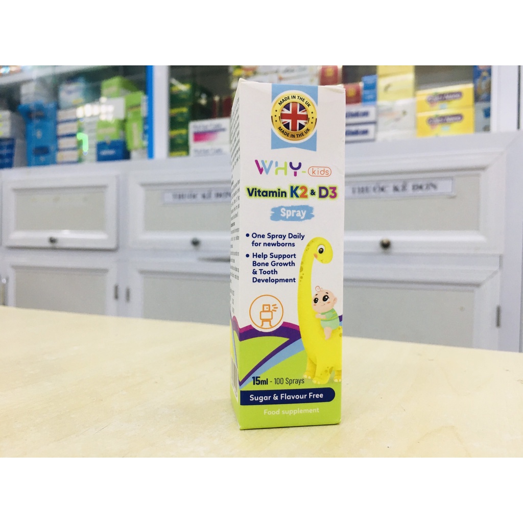 XỊT WHY KIDS VITAMIN K2 &amp; D3 SPRAY