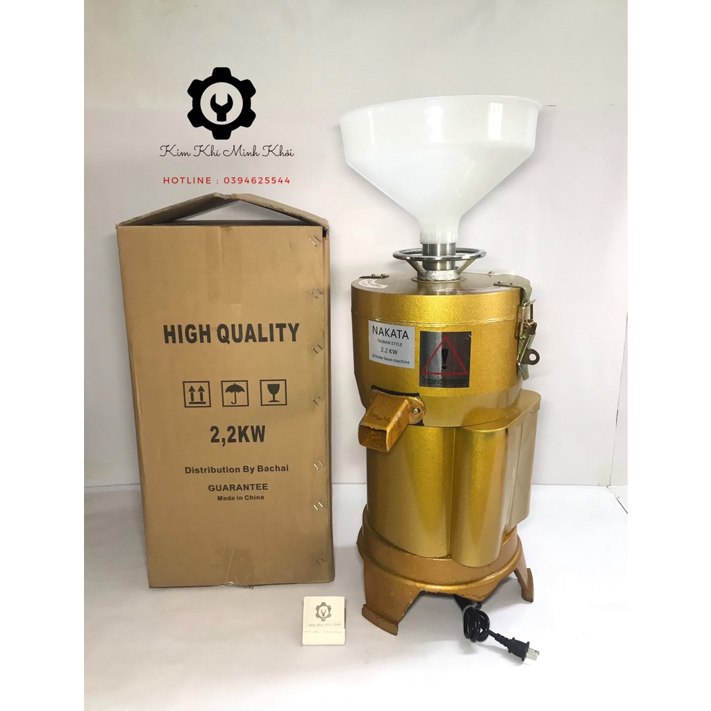 Máy xay đậu nành 2200w - 2 tụ, Máy vắt tách bã đậu nành công nghiệp| Làm đậu hũ(cam kết dây đồng 100%, bảo hành 6 tháng)