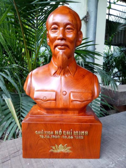 Tượng bác hồ gỗ hương