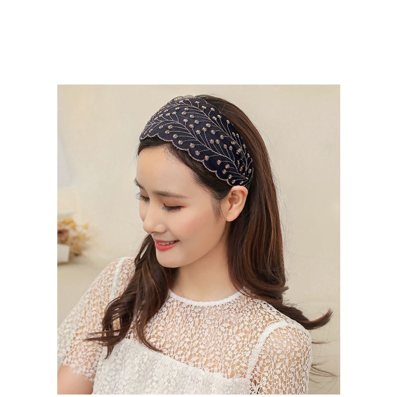 Bờm ren lưới bản to kim sa hình lă BN123