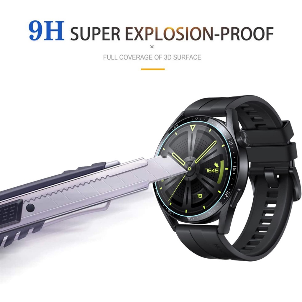 Set 4 kính cường lực bảo vệ màn hình đồng hồ thông minh cho Huawei Watch GT3 46mm