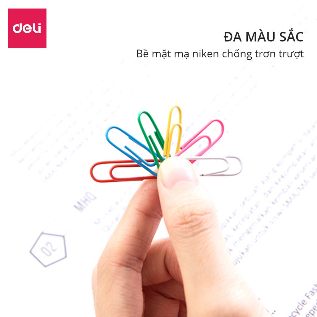 Ghim vòng màu Deli  29mm - 100 cái/hộp, E0024