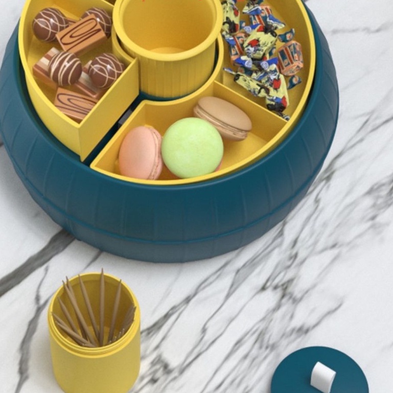 (Bán Buôn Sỉ) Khay đựng mứt tết có chỗ để tăm thiết kế sang trọng phong cách Bắc Âu