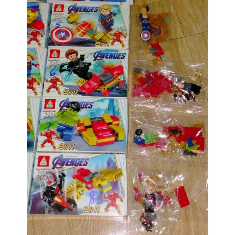 Lắp ráp 1 hộp Lego_Siêu Anh Hùng 66009 có nhiều chi tiết bằng nhựa
