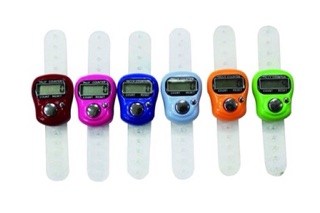 Máy đếm niệm phật - máy bấm nhịp xỏ ngón mini có đèn led