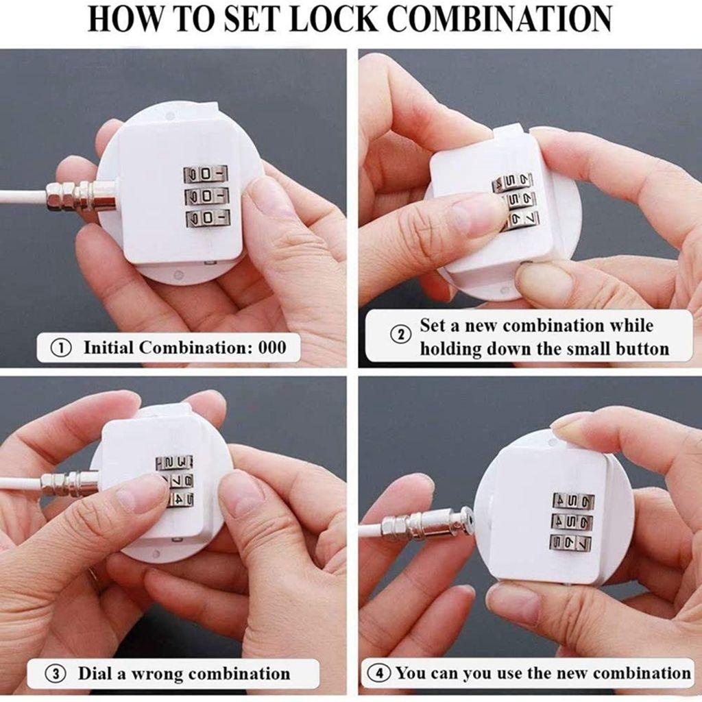 Khóa Cửa Tủ Bằng Dây Thép Dày Dặn Đa Năng Không Cần Khoan Tiện Dụng